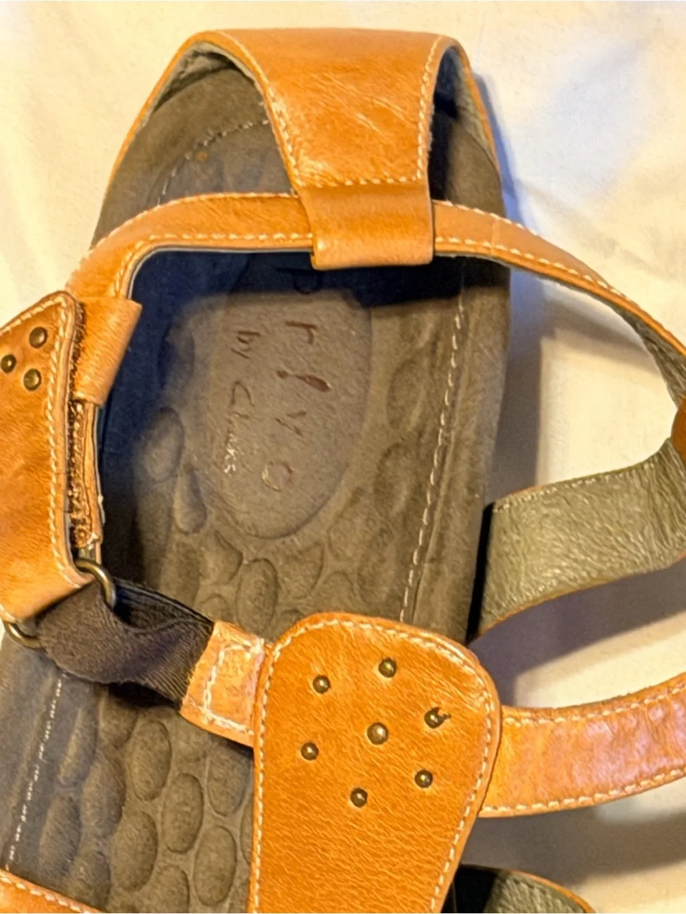 Privo by Clarks Women’s Leather Gladiator Comfort Sandals Brown Adjustable 7.5